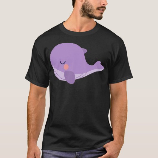 T-shirt Tinytan Purple Whale Plush (Devant)