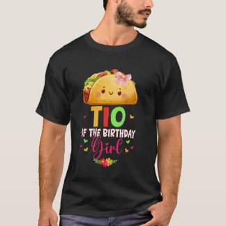 T-shirt Tio De La Fille D'anniversaire Arc Rose Taco Famil