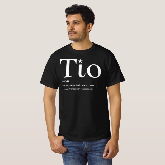 T-shirt Tio Définition Drôle Fête des pères Cadeau Pour Es (Devant entier)