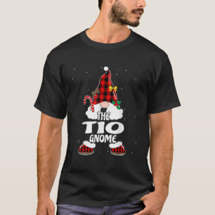 T-shirt Tio Gnome Buffalo Plaid Correspondant Famille Noël
