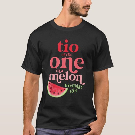 T-shirt Tio of the One In A Melon Birthday Girl Watermelon (Devant)