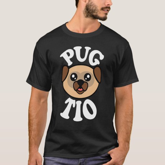 T-shirt Tio Pug Adorable (Devant)