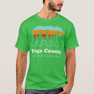 T-shirt Tioga Comté Pennsylvanie Camping Randonnée Ours