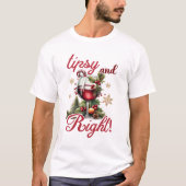 T-shirt Tipsy and Bright Funny Wine Lovers Christmas (Devant)