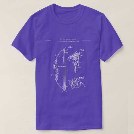 T-shirt Tir à arc breveté à pois composé (Design devant)