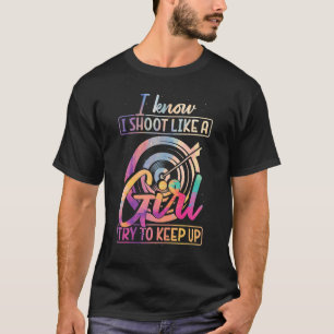T-shirt Tir à l'arc Archer Girl Cible Vintage Je Sais I Sh