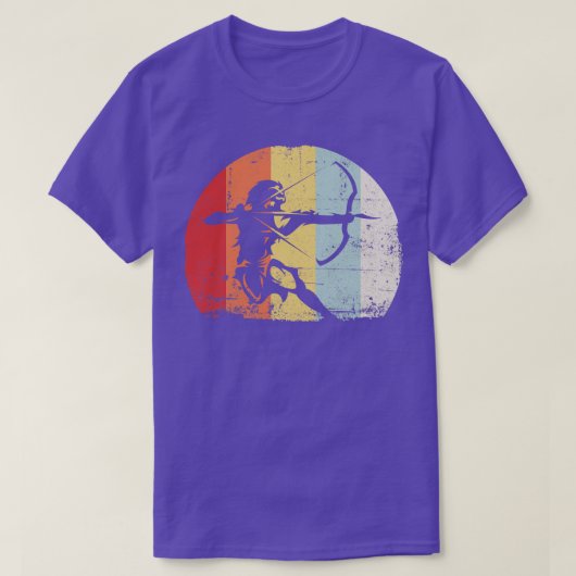 T-shirt Tir à l'arc Archer Retro Sun Bow Chasse (Design devant)