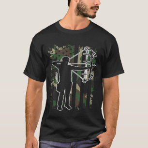 T-shirt Tir à l'arc Bow Sport nous Vintage Drapeau Camoufl