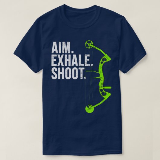 T-shirt Tir à l'arc Chasse à l'arc Objectif Exhale Shoot (Design devant)