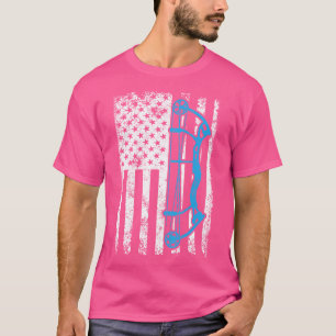 T-shirt Tir à l'arc drapeau américain Bowhuning Archer Com