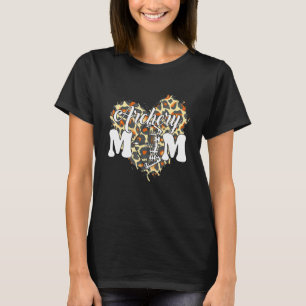 T-shirt Tir à l'arc Maman Leopard Coeur Jour Cheer Maman M