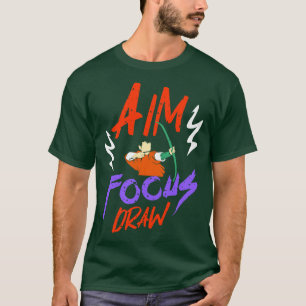 T-shirt Tir à l'arc Objectif cible Dessin