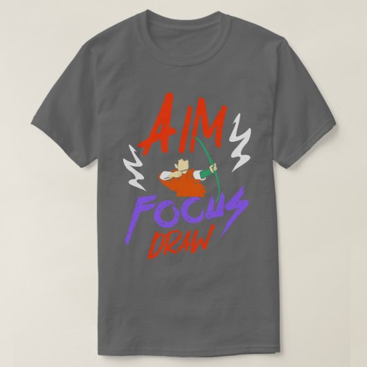 T-shirt Tir à l'arc Objectif cible Dessin (Design devant)