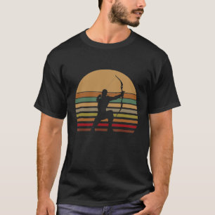 T-shirt Tir à l'arc Rétro Chasseur Arc et Flèche Chasseur