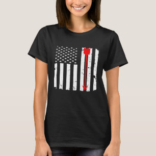 T-shirt Tir à l'arc Rouge flèche Bow Distressed drapeau am
