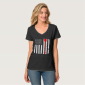 T-shirt Tir à l'arc Rouge flèche Bow Distressed drapeau am (Devant entier)