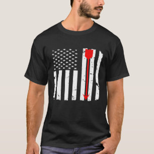 T-shirt Tir à l'arc Rouge flèche Bow Distressed drapeau am