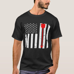 T-shirt Tir à l'arc Rouge flèche Bow Distressed drapeau am