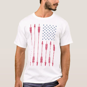 T-shirt Tir à l'arc (style de drapeau américain)