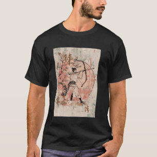 T-shirt Tir à l'arc traditionnel japonais Kyudo Art Cherry