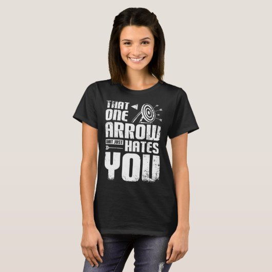 T-shirt Tir à l'arc une flèche vous hait simplement (Devant entier)