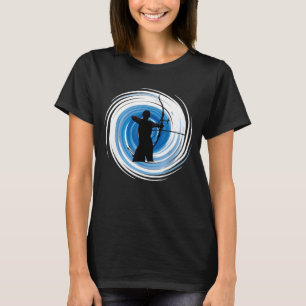 T-shirt Tir À L'Arc Zen Bleu Hommes Ou Femmes
