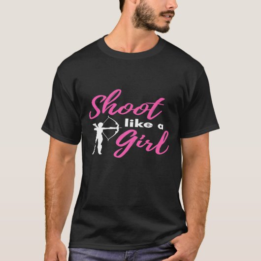 T-shirt Tir Comme Une Fille Tir À L'Arc Graphique Femmes F (Devant)