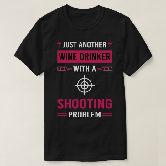 T-shirt Tir de buveur de vin (Design devant)