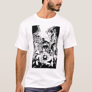 T-shirt Tir de groupe de corps de lanterne