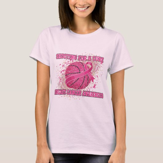 T-shirt Tir pour un remède - Br de basketball rose étincel (Devant)