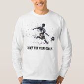 T-shirt Tir pour vos objectifs Inspirational Soccer devis (Devant)