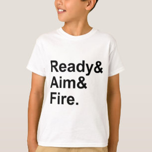 T-shirt Tir Prêt Visez Feu Directions de Tir Militaires