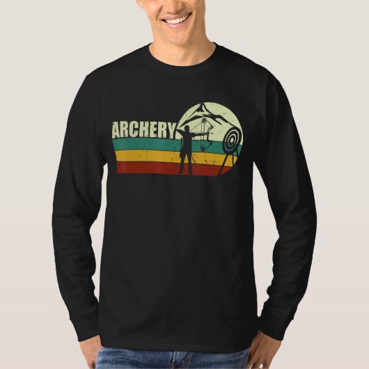 T-shirt Tir Retro Coucher De Soleil - Archer De Bow Et Arr (Devant)