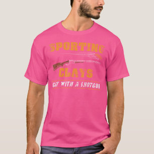 T-shirt Tir sportif au golf avec un fusil de chasse