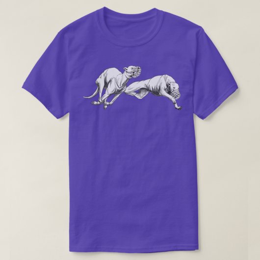 T-shirt Tirage à la main sur des Greyhounds (Design devant)