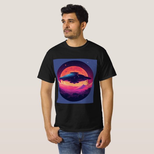 T-shirt Tirage de conception de l'espace de gravité (Devant entier)