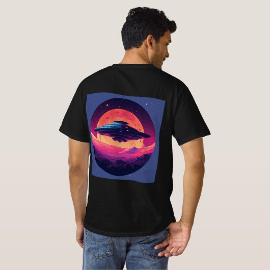 T-shirt Tirage de conception de l'espace de gravité (Dos entier)