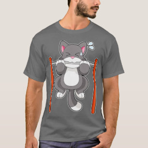 T-shirt Tirage de forme physique pour chats Sports