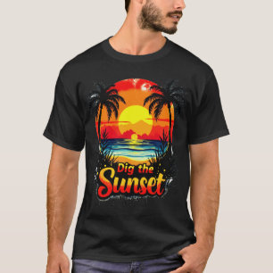 T-shirt Tire le tee-shirt de volley-ball Sunset - Parfait