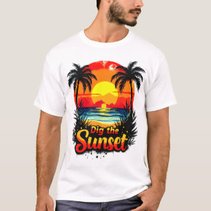 T-shirt Tire le tee-shirt de volley-ball Sunset - Parfait