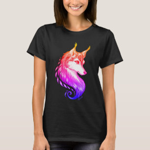 T-shirt tiré par la main de classique de loup de