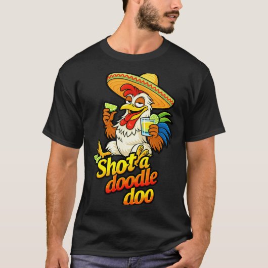 T-shirt Tiré un doodle doo (Devant)