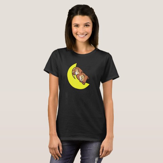 T-shirt Tired Nap All Day Sleep All Night Cute Crested Gec (Devant entier)