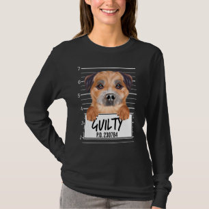 T-shirt Tireur de frontière Mugshot Chien Coupable