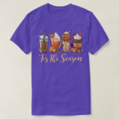 T-shirt Tis The Season Pumkin Spice Latte Coffee Fall Tha (Design devant)