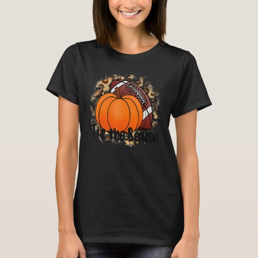 T-shirt Tis The Season Pumpkin Leaf Latte Fall Thanksgivin (Devant)