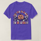 T-shirt Tis The Season To Be Spooky Groovy Pumkin Face (Design devant)