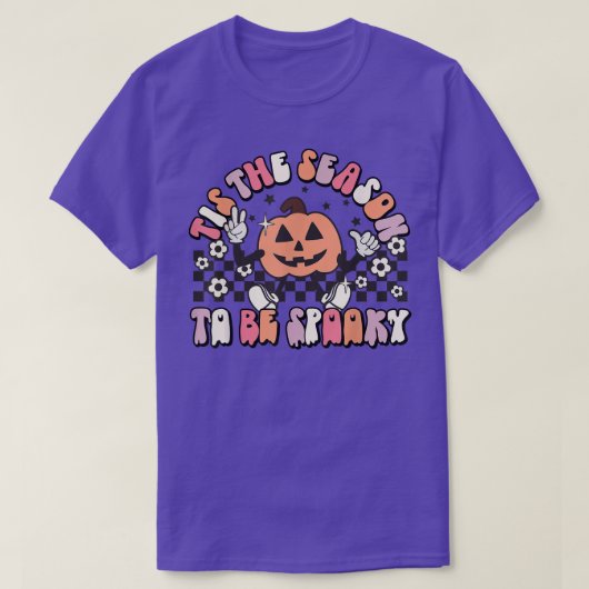 T-shirt Tis The Season To Be Spooky Groovy Pumkin Face (Design devant)