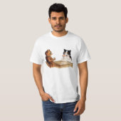 T-shirt tisonnier vintage jouant des chats (Devant entier)