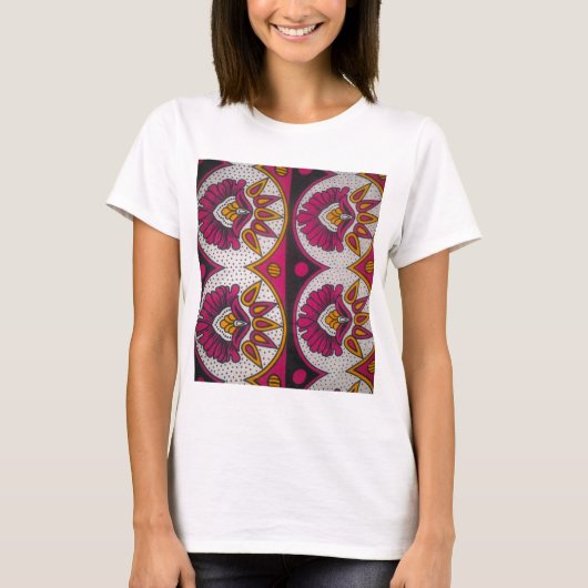 T-shirt Tissu africain coloré Motif Art Print (Devant)